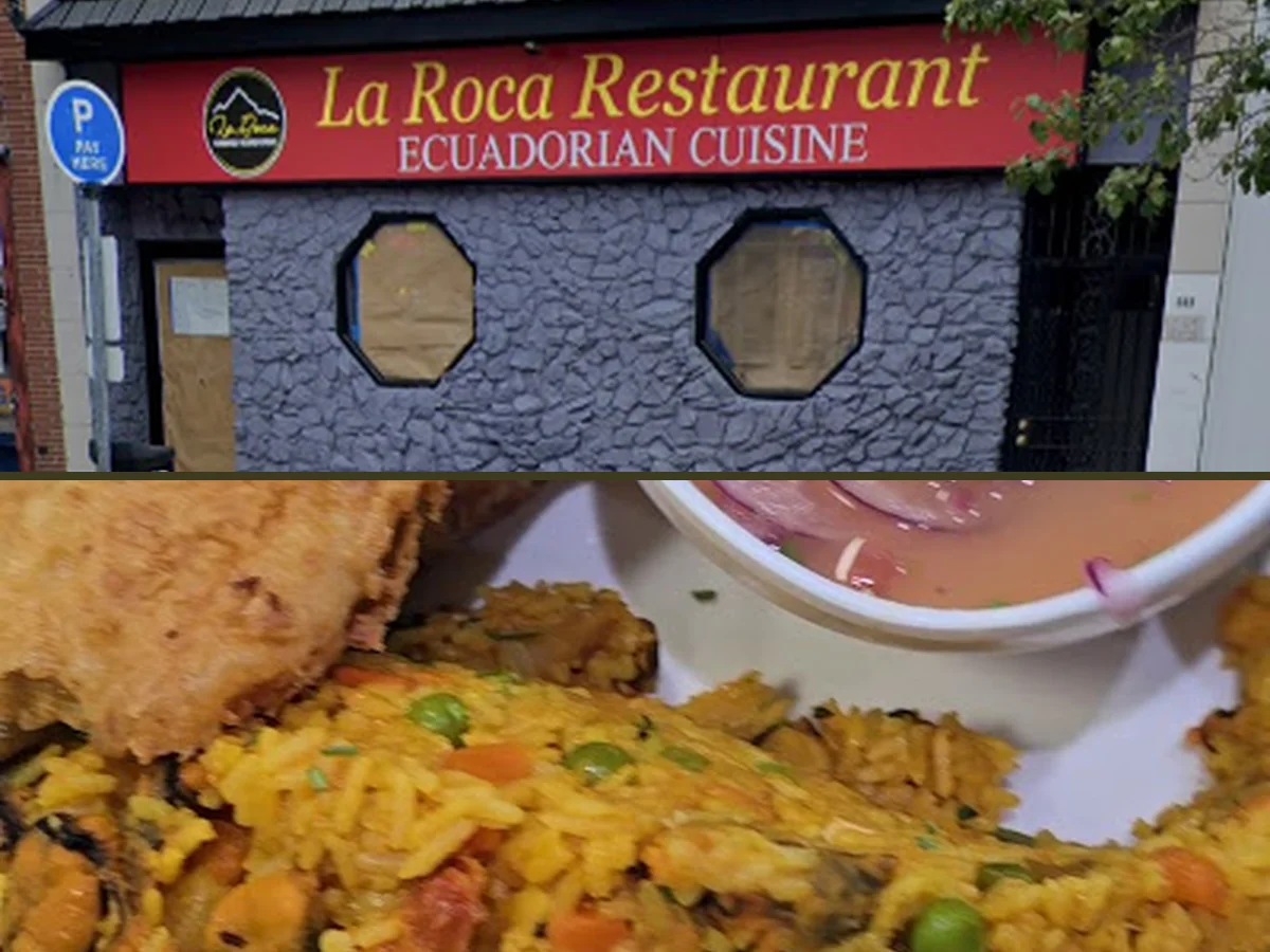 Casual dining room with Ecuadorian menu items.